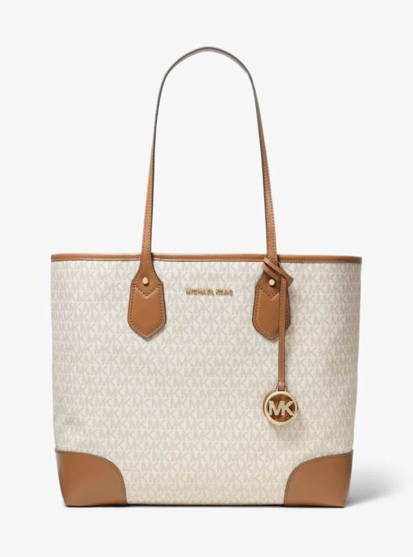 Damske Prenosná Taška Michael Kors Eva Large Logo Biele Žlté - Kabelky Michael Kors Sleva | NBHIF-8643